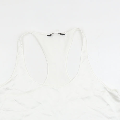 Zara Womens White Polyester Camisole Tank Size 2XL Scoop Neck