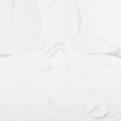 Zara Womens White Polyester Camisole Tank Size 2XL Scoop Neck