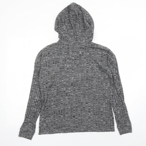 Dorothy Perkins Womens Grey Polyester Pullover Hoodie Size S Pullover - Tasselled
