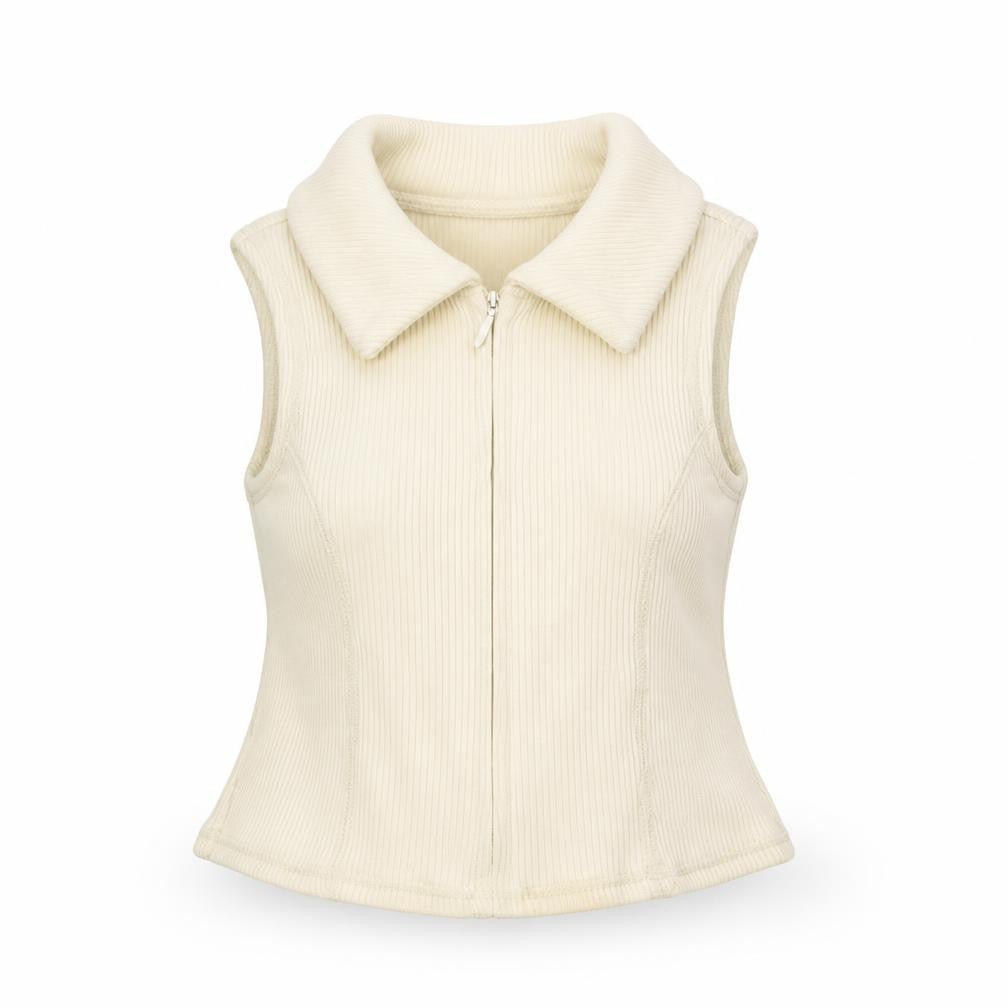 Urban Outfitters Womens Beige Cotton Cropped Polo Size S Collared