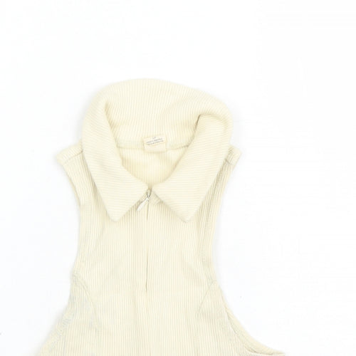 Urban Outfitters Womens Beige Cotton Cropped Polo Size S Collared