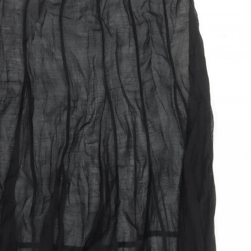 Autograph Womens Black Lyocell Swing Skirt Size 14 Zip - Lined