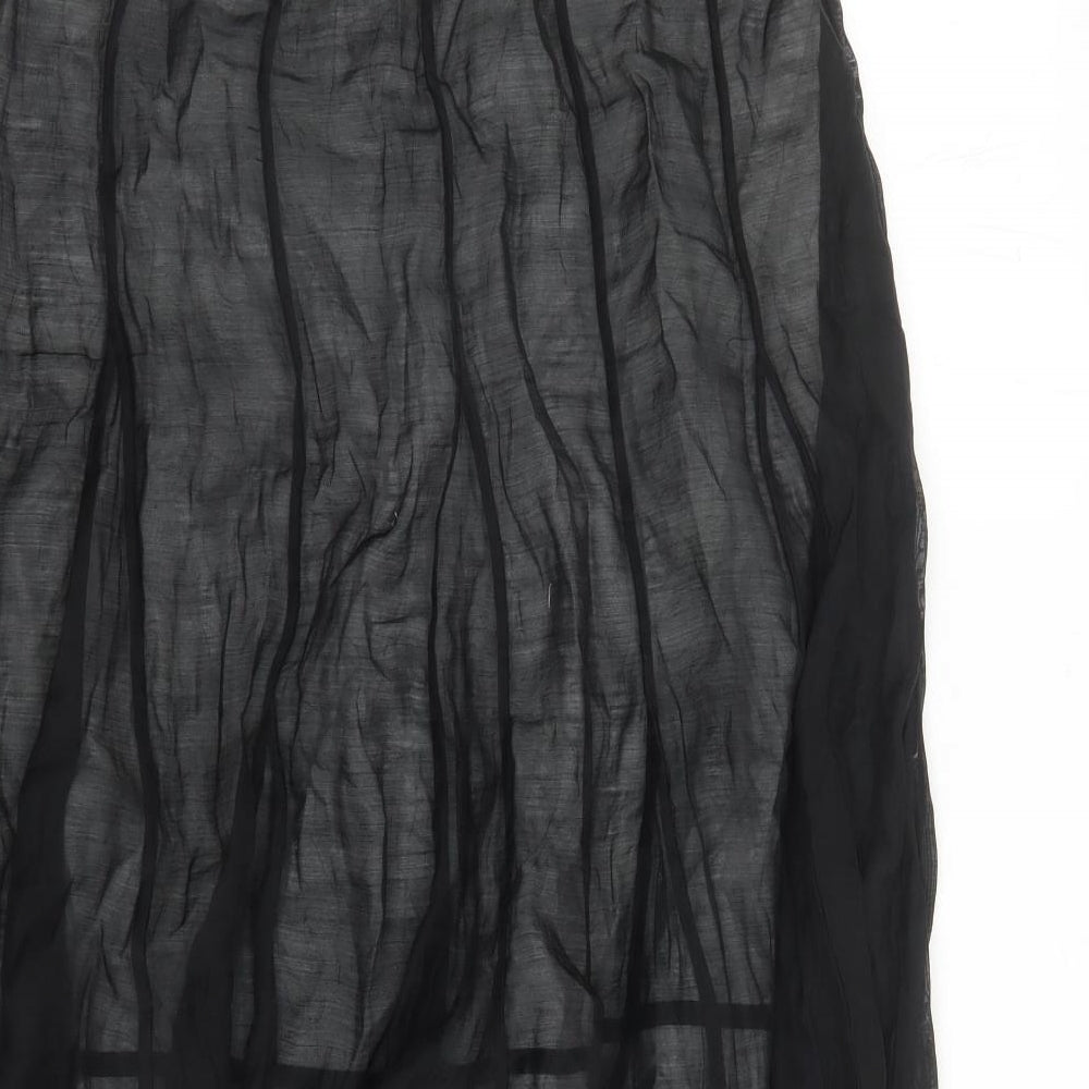 Autograph Womens Black Lyocell Swing Skirt Size 14 Zip - Lined