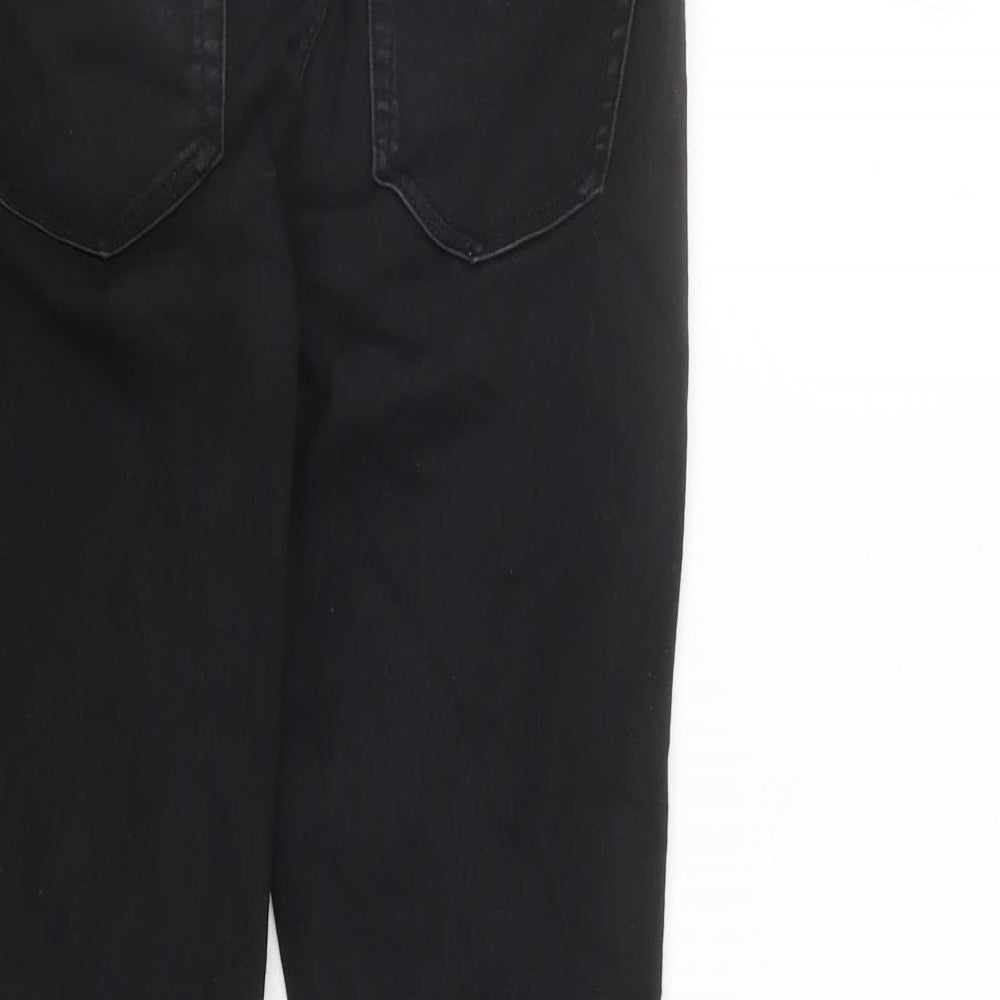 NEXT Womens Black Cotton Jegging Jeans Size 10 L28 in Regular - Elasticated Waist