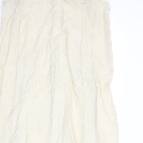 Per Una Womens Beige Polyester Maxi Skirt Size 18 Zip