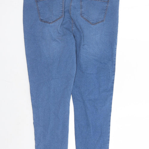 Studio Womens Blue Cotton Jegging Jeans Size 12 L27 in Regular - Elasticated Waist
