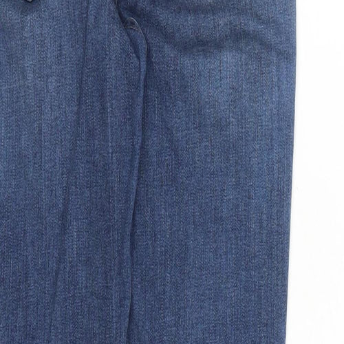 Topshop Womens Blue Cotton Skinny Jeans Size 30 in L30 in Regular Zip