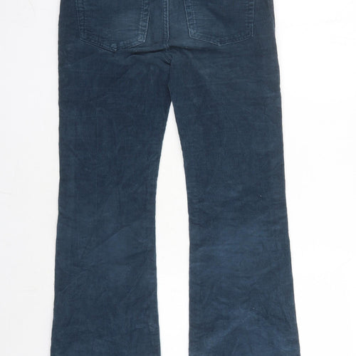 Superdry Womens Blue Cotton Trousers Size 28 in L30 in Regular Zip