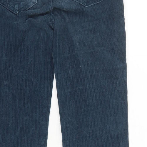Superdry Womens Blue Cotton Trousers Size 28 in L30 in Regular Zip