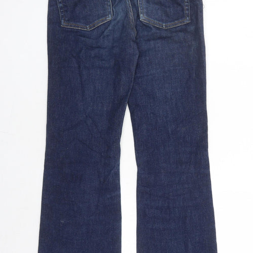 Superdry Womens Blue Cotton Bootcut Jeans Size 28 in L31 in Regular Zip