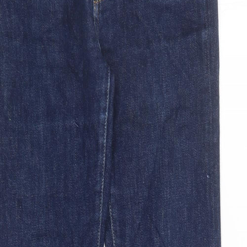 Superdry Womens Blue Cotton Bootcut Jeans Size 28 in L31 in Regular Zip