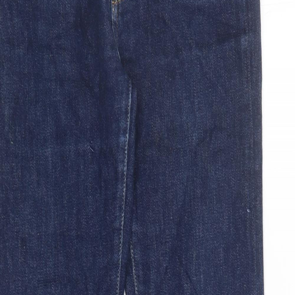Superdry Womens Blue Cotton Bootcut Jeans Size 28 in L31 in Regular Zip