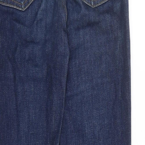 Superdry Womens Blue Cotton Bootcut Jeans Size 28 in L31 in Regular Zip