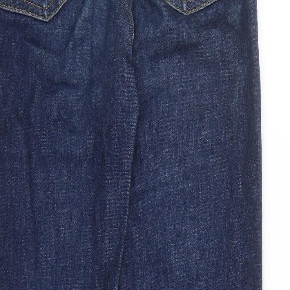 Superdry Womens Blue Cotton Bootcut Jeans Size 28 in L31 in Regular Zip