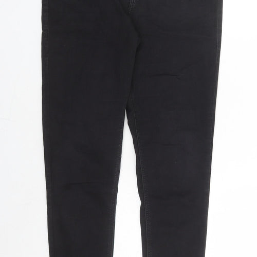 Topshop Womens Black Cotton Skinny Jeans Size 30 in L27 in Regular Zip