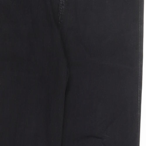 Topshop Womens Black Cotton Skinny Jeans Size 30 in L27 in Regular Zip