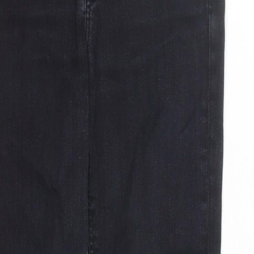 Lee Womens Black Cotton Skinny Jeans Size 26 in L28 in Regular Zip