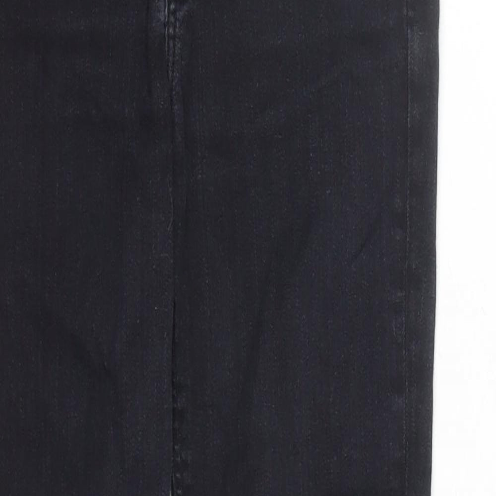 Lee Womens Black Cotton Skinny Jeans Size 26 in L28 in Regular Zip