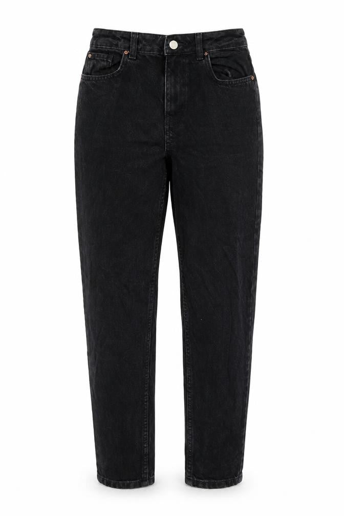 Denim & Co. Womens Black Cotton Straight Jeans Size 6 L29 in Regular Zip