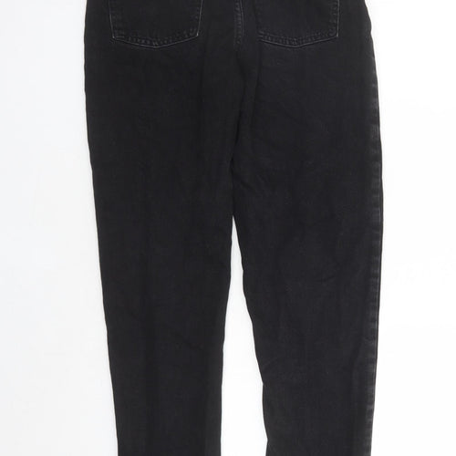 Denim & Co. Womens Black Cotton Straight Jeans Size 6 L29 in Regular Zip