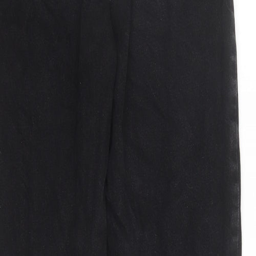 Denim & Co. Womens Black Cotton Straight Jeans Size 6 L29 in Regular Zip