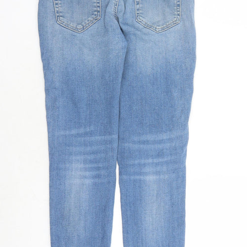 Pieces Womens Blue Cotton Straight Jeans Size M L28 in Regular Zip