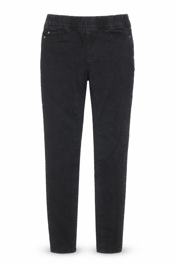 Denim & Co. Womens Black Cotton Jegging Jeans Size 6 L27 in Regular - Elasticated Waist