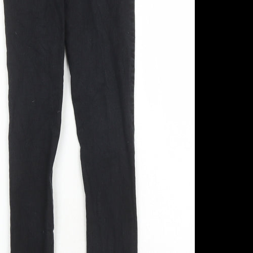 Denim & Co. Womens Black Cotton Jegging Jeans Size 6 L27 in Regular - Elasticated Waist