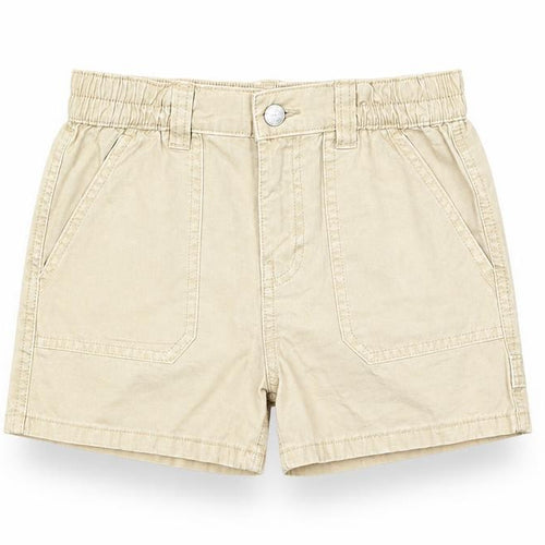 Marks and Spencer Boys Beige Cotton Bermuda Shorts Size 10-11 Years Regular Zip - Elasticated Waist