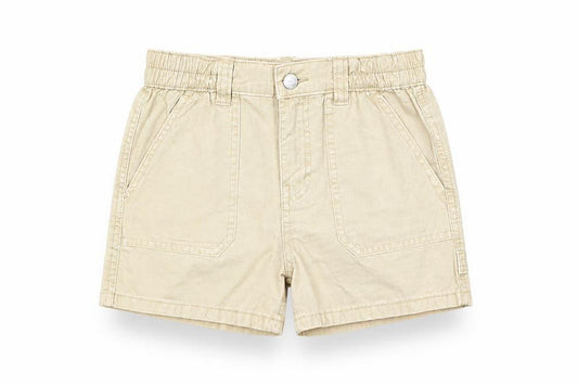 Marks and Spencer Boys Beige Cotton Bermuda Shorts Size 10-11 Years Regular Zip - Elasticated Waist