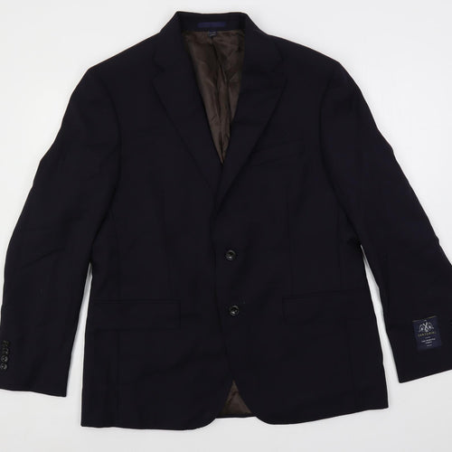 Marks and Spencer Mens Blue Wool Jacket Suit Jacket Size 42 Regular