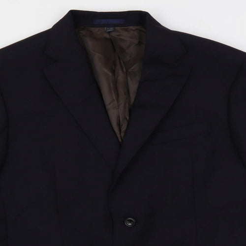 Marks and Spencer Mens Blue Wool Jacket Suit Jacket Size 42 Regular