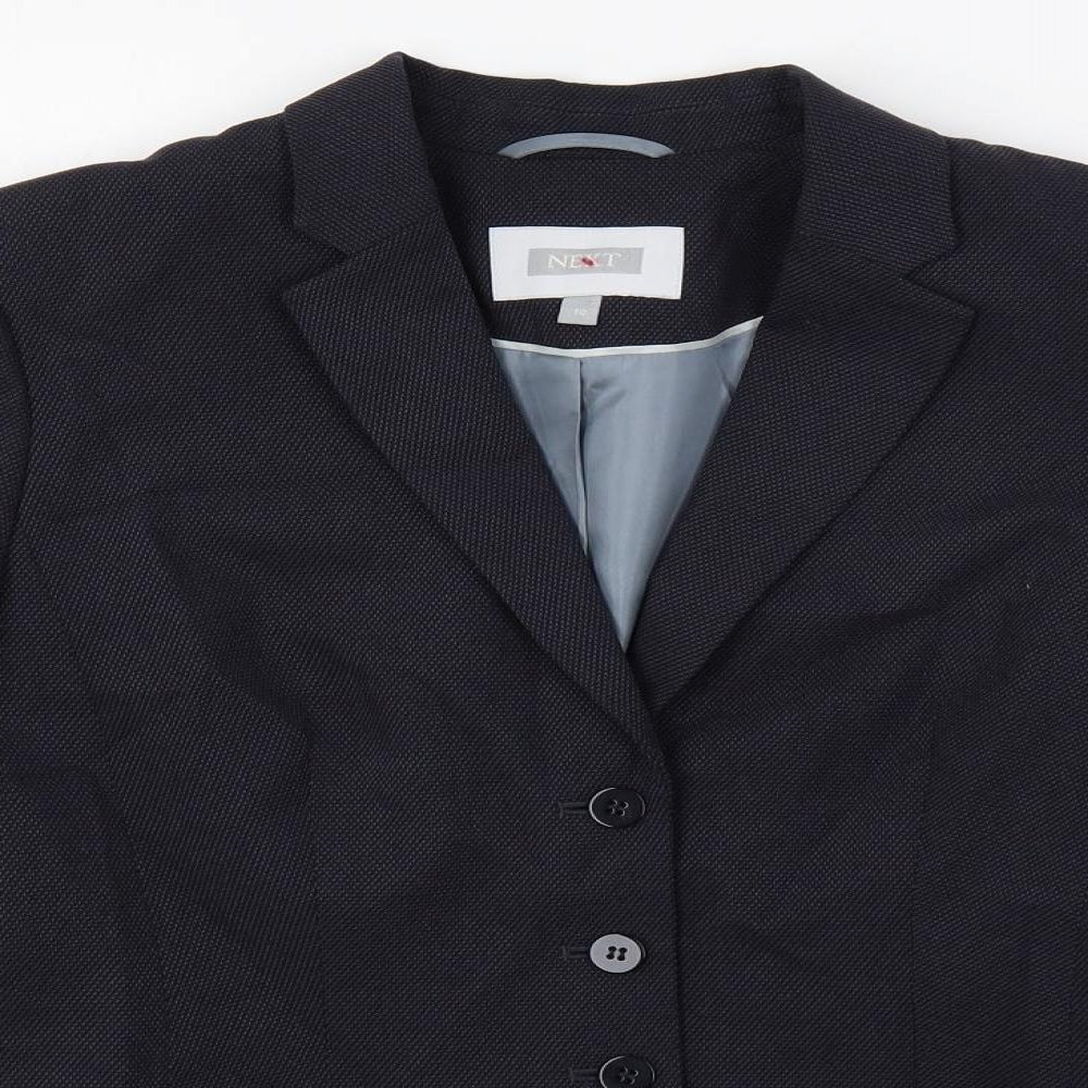 NEXT Womens Blue Jacket Blazer Size 10 Button