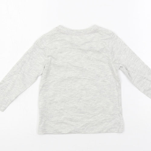 Marks and Spencer Baby Grey Solid Cotton Cami Pyjama Top Size 18-24 Months Pullover
