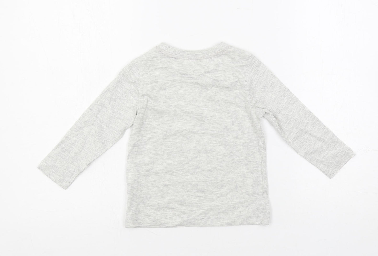 Marks and Spencer Baby Grey Solid Cotton Cami Pyjama Top Size 18-24 Months Pullover