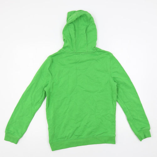 Marks and Spencer Girls Green Cotton Pullover Hoodie Size 12-13 Years Pullover - Minecraft