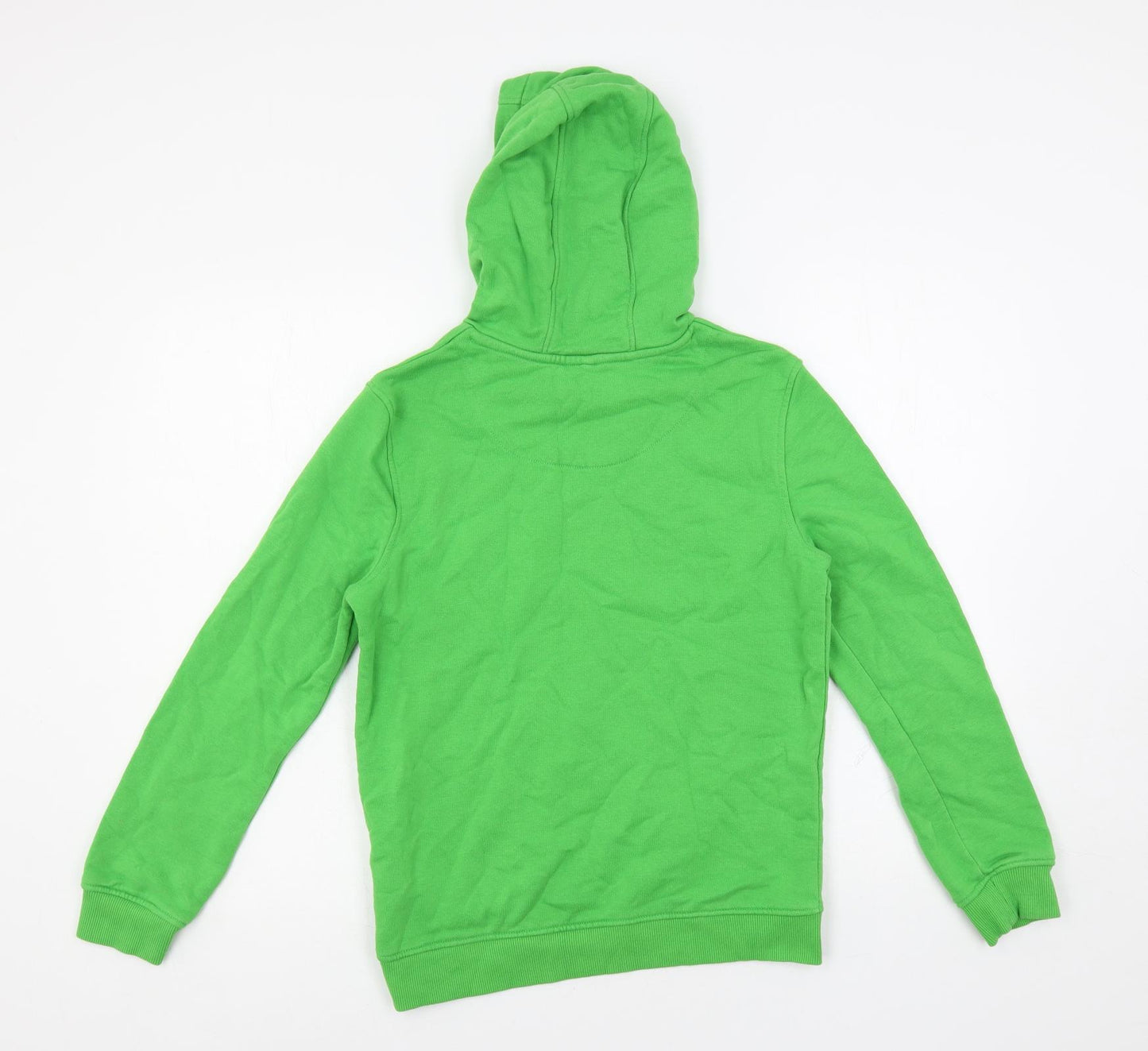 Marks and Spencer Girls Green Cotton Pullover Hoodie Size 12-13 Years Pullover - Minecraft