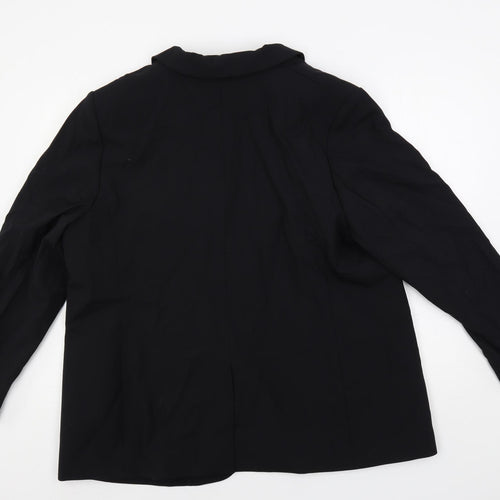 Marks and Spencer Womens Black Jacket Blazer Size 20 Button