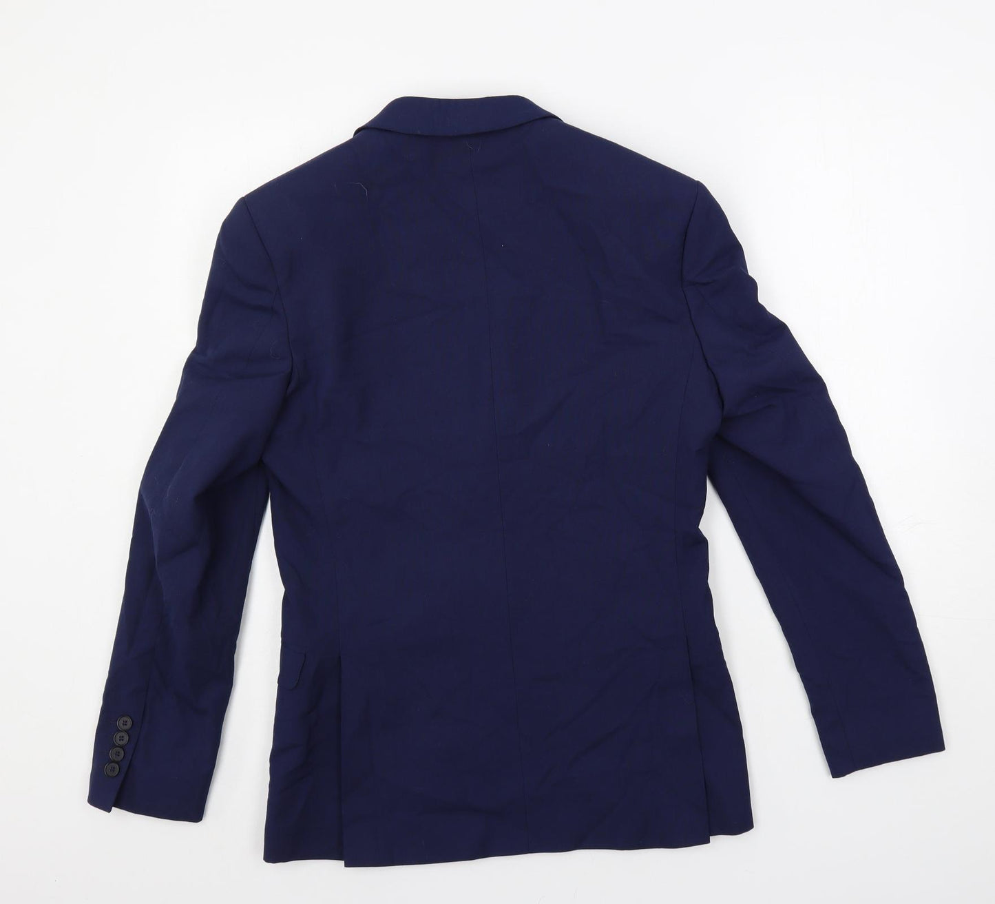 Limehaus Mens Blue Polyester Jacket Suit Jacket Size 36 Regular