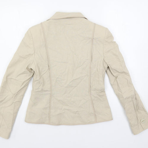 Marks and Spencer Womens Beige Jacket Blazer Size 10 Button