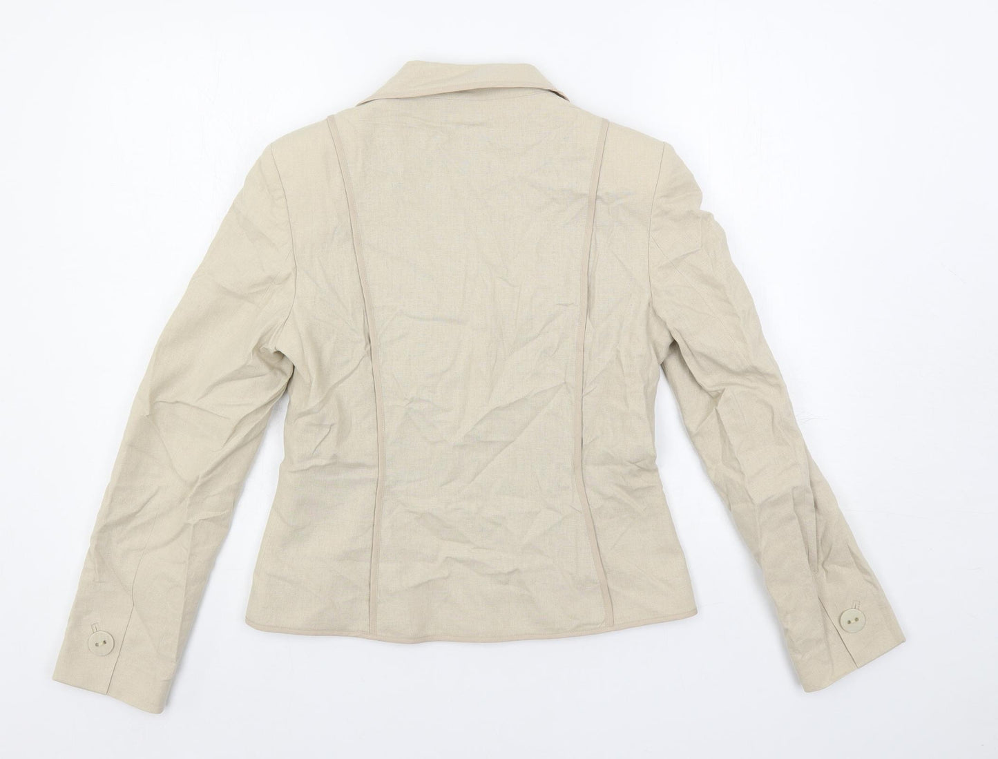 Marks and Spencer Womens Beige Jacket Blazer Size 10 Button