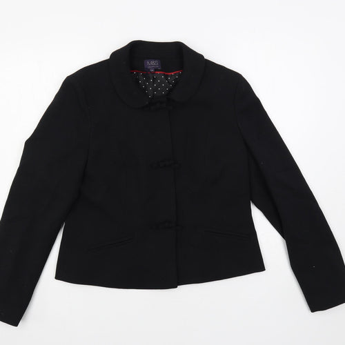 Marks and Spencer Womens Black 3-in-1 Jacket Jacket Size 14 Snap