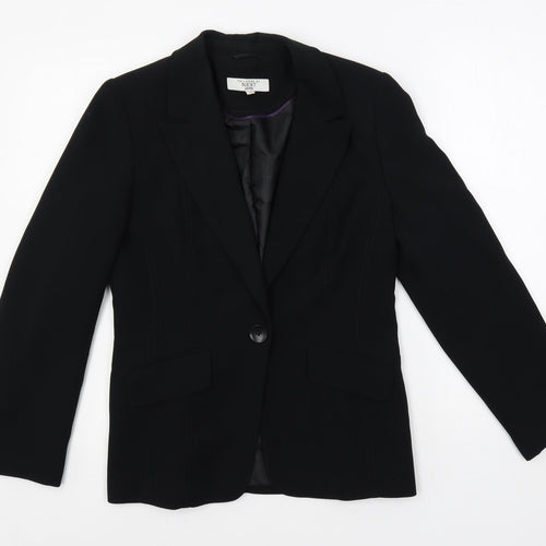 NEXT Womens Black Jacket Blazer Size 10 Button