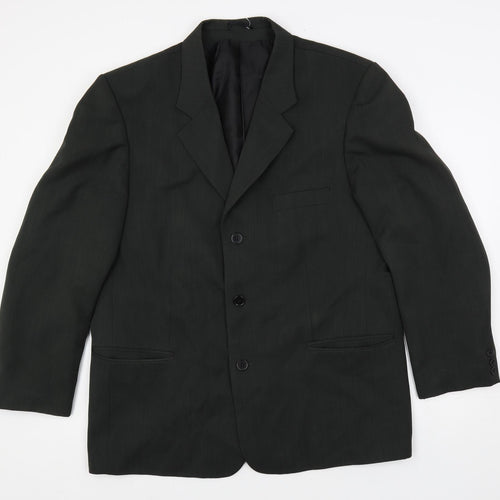 Dastan Mens Green Polyester Jacket Suit Jacket Size 42 Regular