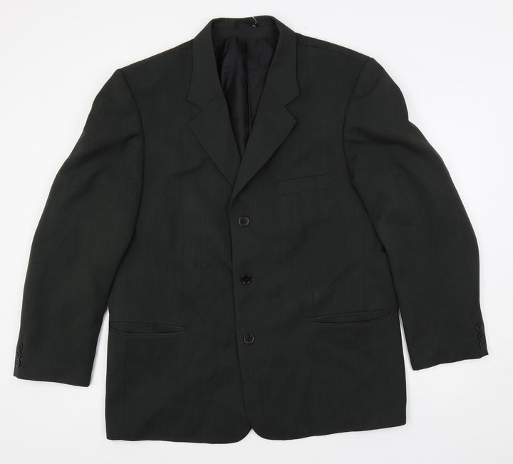 Dastan Mens Green Polyester Jacket Suit Jacket Size 42 Regular