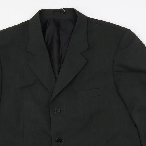 Dastan Mens Green Polyester Jacket Suit Jacket Size 42 Regular