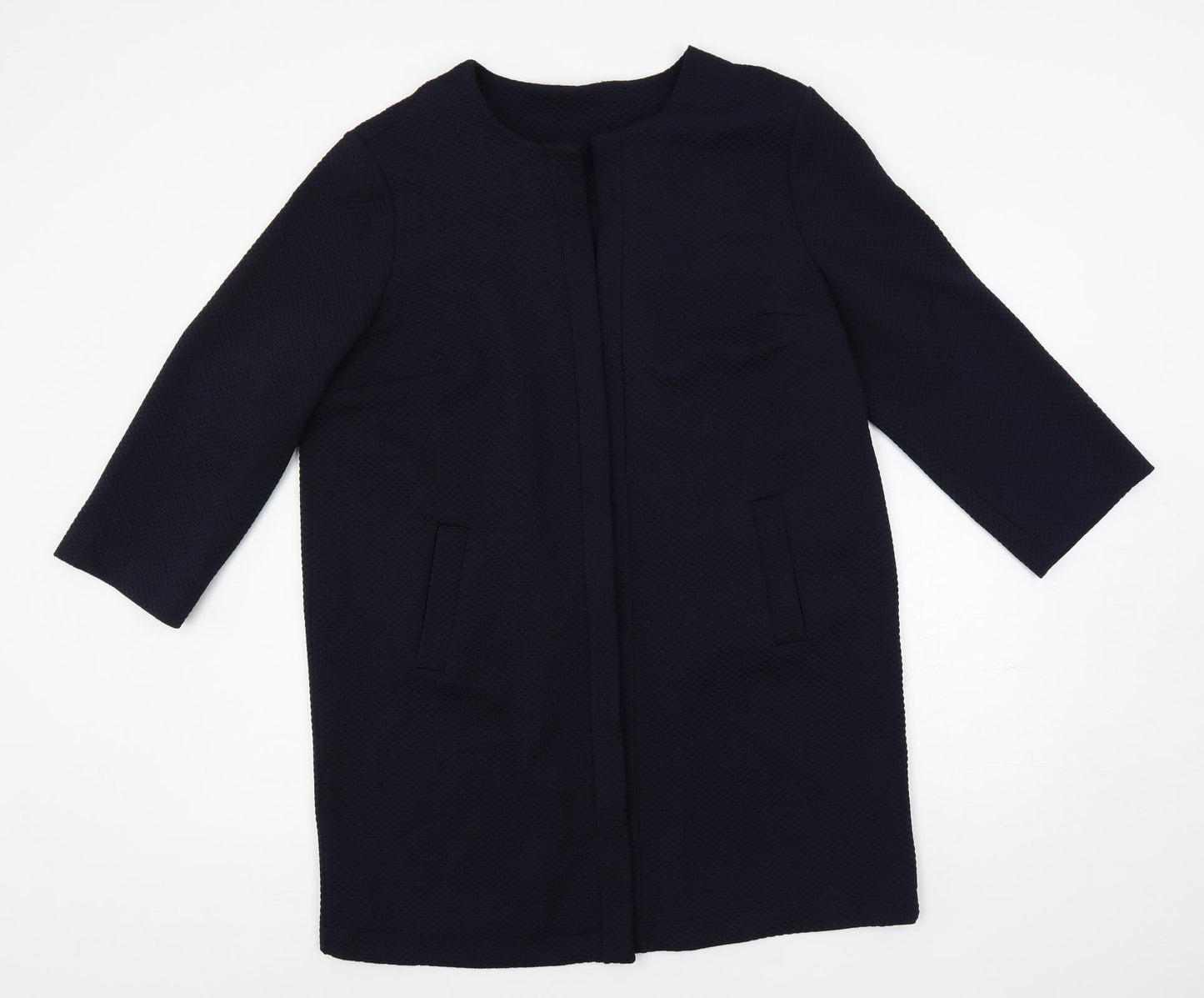 Principles Womens Blue Overcoat Coat Size 16 - Open