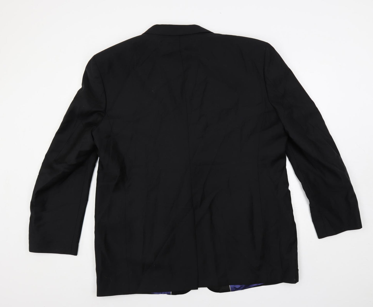 Ted Baker Mens Black Wool Tuxedo Suit Jacket Size 48 Regular