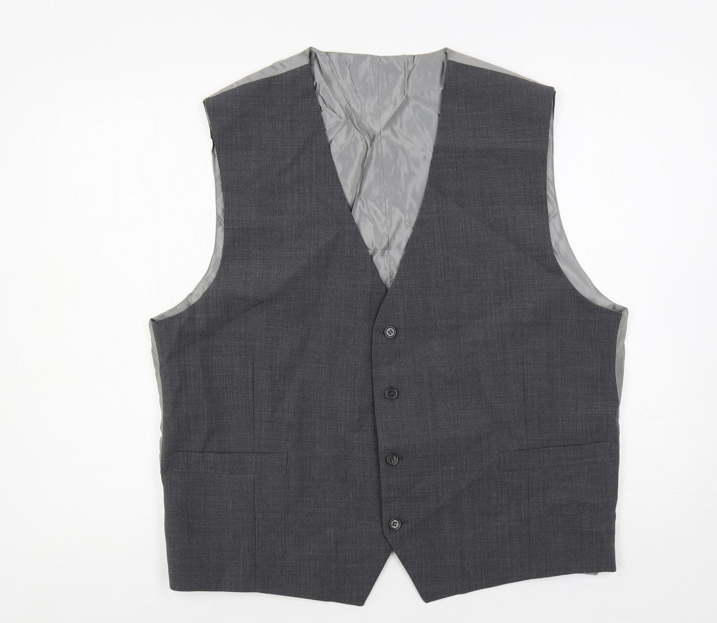 Skopes Mens Grey Wool Jacket Suit Waistcoat Size 46 Regular