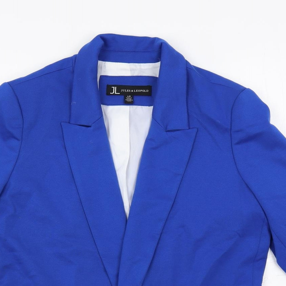 Jules & Leopold Womens Blue Jacket Blazer Size L - Open